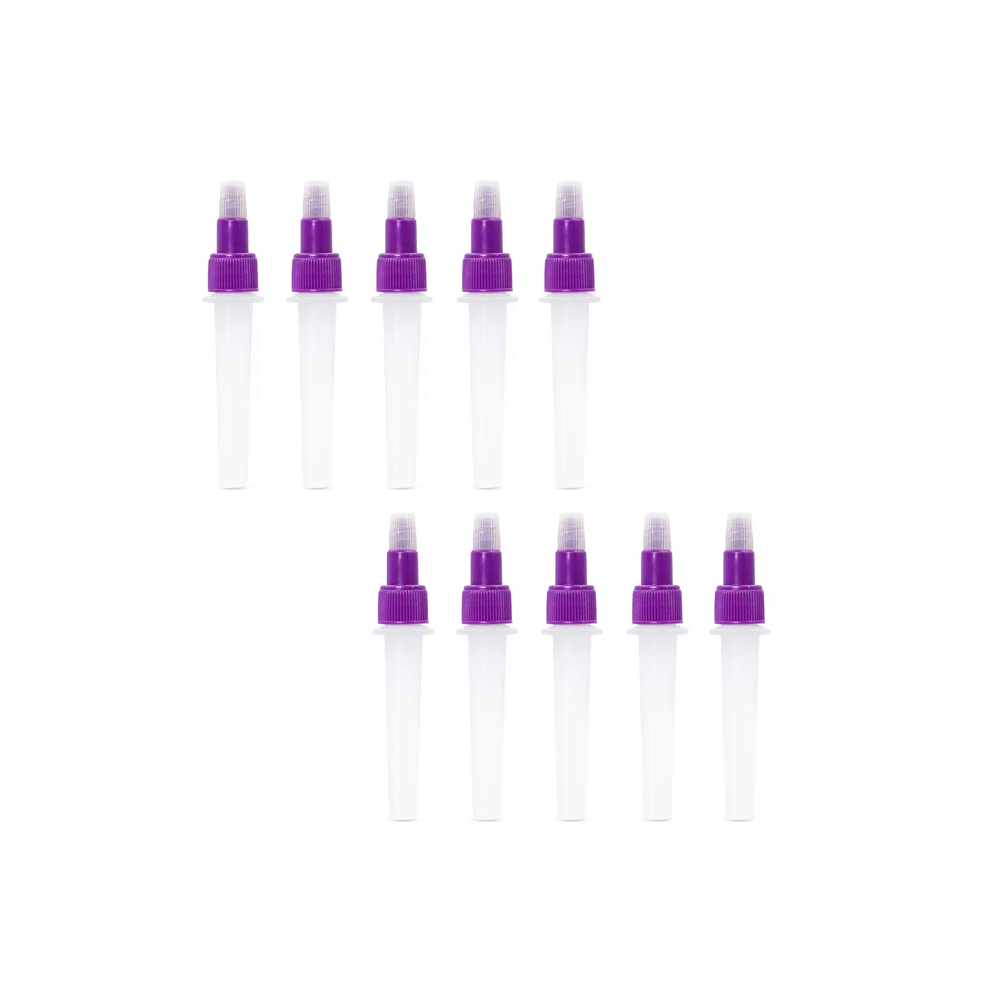 Zestaw dziesięciu pojemników z buforem do przygotowania próbek w szybkich testach weterynaryjnych SaberVet